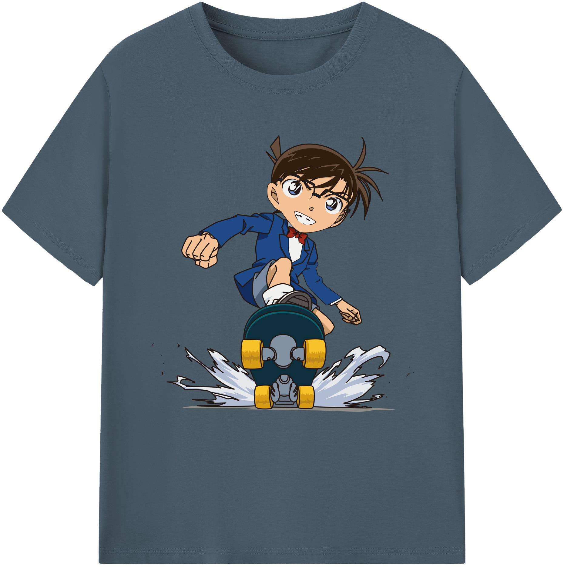 （画像用） 名探偵コナン 江戸川 コナン Detective Conan Conan Edogawa 綿100％半袖Tシャツ（フロントプリント）